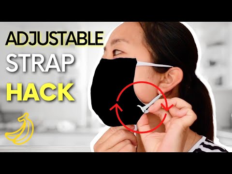 How to make face masks adjustable with ear ties/straps | Perfect mask comfort and fit | My Hack!