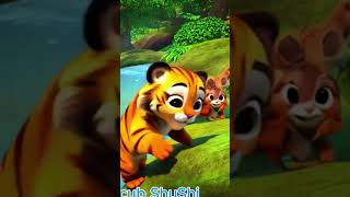 Tiger Cub and Rainbow Part 1 | Bedtime Short Story for Kids 🐯✨ #Shorts #kidsstories #cartoonsforkids