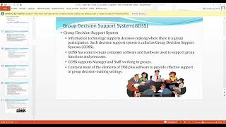 INFORMATION SYSTEM: DECISION SUPPORT SYSTEM (PART-1)