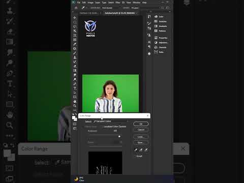 How to remove green background in Photoshop using color range