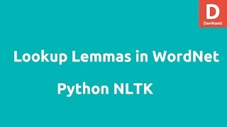 Lookup Lemmas in WordNet Python NLTK