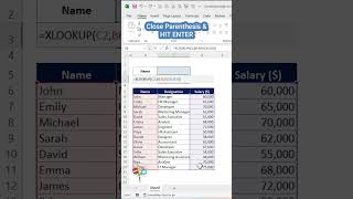 XLOOKUP more dynamic and simple than VLOOKUP #shorts #exceltips #lookup #exceltutorial