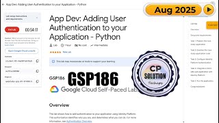 App Dev: Adding User Authentication to your Application - Python | #GSP186 | #qwiklabs | #arcade