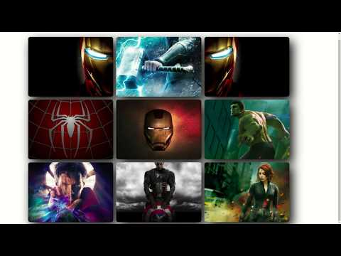 Pure HTML and CSS Avenger's Grid