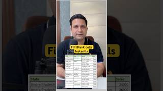 Fill Blank Cells in Excel Instantly!  Go To Special Feature Explained #excelshorts #ytshorts