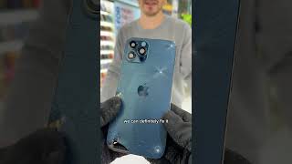 Cracked iPhone back glass, a perfect transformation. by The FIX #iphonerepair #crackedscreenrepair