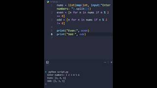 Even Odd Number in Python 🔥 | Beginner Trick in 60s #coding #python #codingshorts