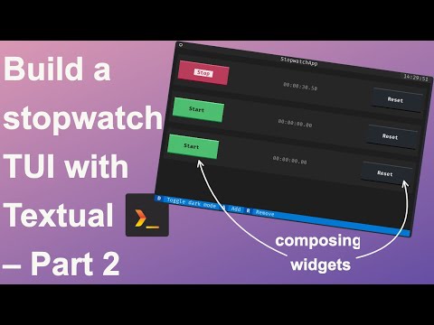 Textual stopwatch tutorial 02 – creating an app and composing widgets