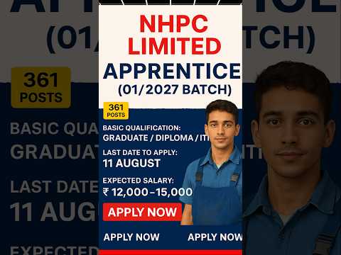 NHPC Apprentice Jobs 2025 🔧 | ₹15K Stipend | ITI No Exam! #shorts #sarkarijobhub #carier24 #adda247