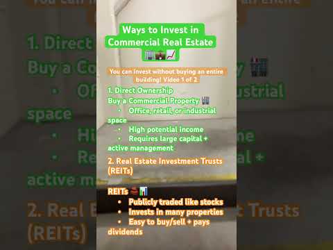 Invest in Commercial Real Estate. You can invest without buying an entire building! Video 1 of 2