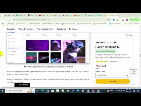 GoZen Content.Ai Product Review 2024 | SEO friendly A.I content writing Tool | Lifetime Deal at $49