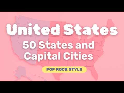 Pop Rock United States 50 States Song - USA States and Capitals | Memorize 50 States | 2025