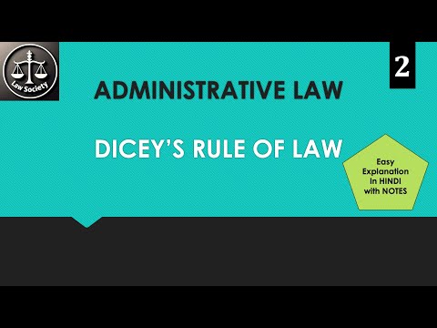 Dicey rule of law / administrative law