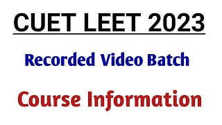 CUET LEET 2023 Course Launch @PolytechnicPathshala