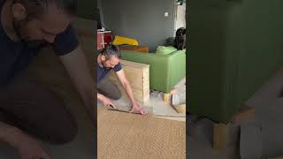 I'm trying to save the sofa! #diy #woodworking #cat #furniture