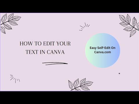 How to edit your text on Canva