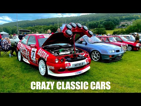 Classic Cars and Retro Cars at Car Show (Cromford Classic Car and Bike Show)