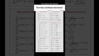 “Derivatives Made Easy 📈 | All Basics on ONE Page| #qedwitharchana #Derivatives #CalculusBasics#qed
