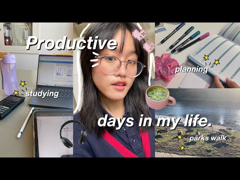 study vlog 💻PRODUCTIVE days in my life✨| my internship, planner, what I eat in a day, ....