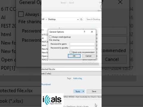 Password Protect Your Excel File in Seconds | Microsoft Excel Help | iCals Digital Solutions