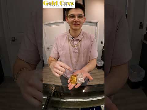 Gold Is DENSE!! 10 Oz Gold Bar Vs 10 Oz Silver Bar Size Comparison!