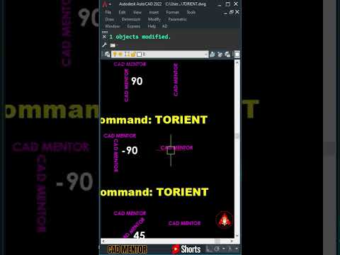 TORIENT  Command in AutoCAD  टिप्स ऐंड ट्रिक्स #autocad #shorts #architecture #shortsvideo #viral #