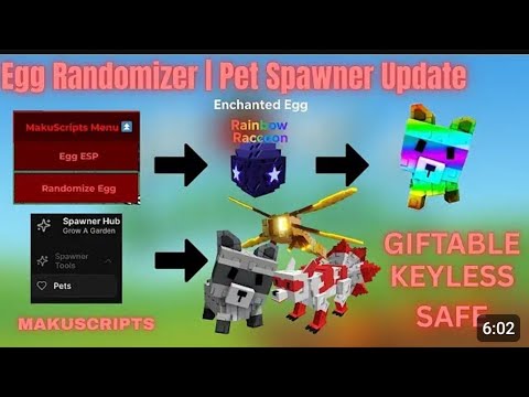 Egg Randomizer | Pet Spawner Script Fairy Update 🧚 | No Key, Safe for Main Account – Grow a Garden