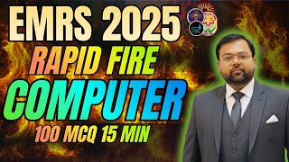 EMRS 2025 Computer Rapid Fire | 100 MCQ in 15 Minutes | Super Fast Revision | #EMRS #COMPUTER