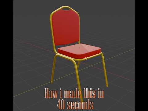 Modeling a 3D Chair from Scratch in Blender | Timelapse