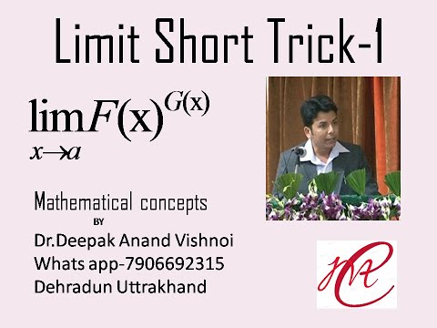 Limit Short trick 1 ||Dr.Deepak anand vishnoi,Mathematical concepts