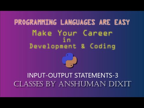 Python input output statements 3