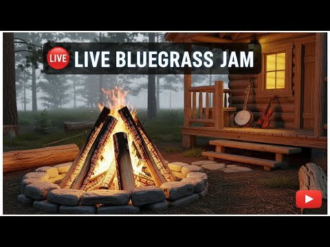 Live Instrumental Bluegrass | Cozy Fireplace Music All Day