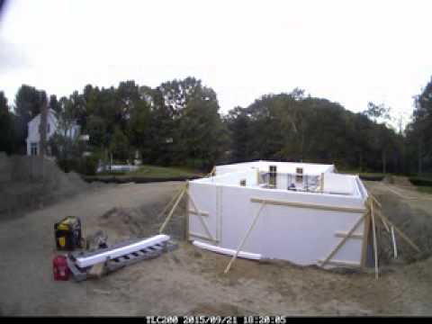Bracing and Pouring of Insulated Concrete Forms by TF Forming Systems