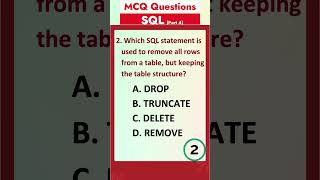 Part 4 - SQL MCQ - Q&A | Most asked Interview Questions