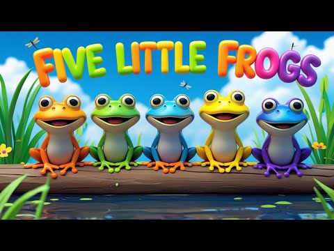 Five Little Frogs! Educational Nursery Rhyme Adventures for  Kids 🤩✨️🐸✨️😍 #nurseryrhymes #viralvideo