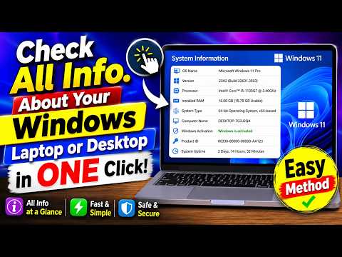 Check All Info About Your Windows Laptop Or Desktop In ONE Click!  Easy Method