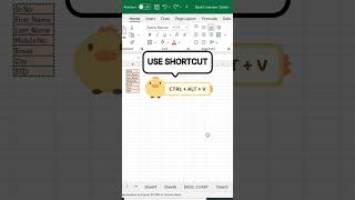 Transpose in excel use🔄 | Flip Rows & Columns Instantly#excel#transpose #shortsfeed #shorts#trending