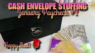 CASH ENVELOPE STUFFING + SINKING FUNDS | JANUARY PAYCHECK #2 | #cashenvelopesystemforbeginners
