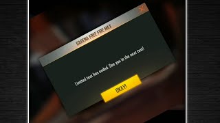 Today Free Fire Max problem || Limited test has ended . see you next test || wth 😡