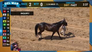 French Getaway Wins Race 2 at Del Mar 07/25/19
