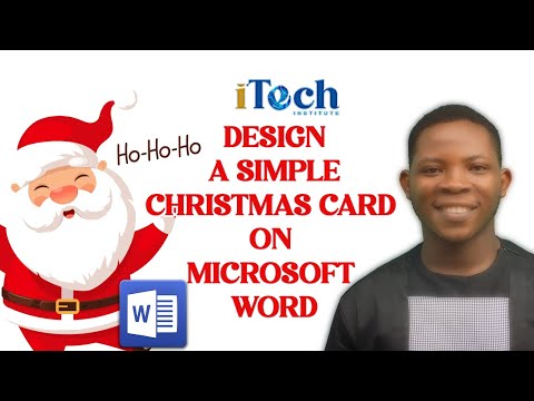 SIMPLE CHRISTMAS CARD DESIGN IN MICROSOFT WORD