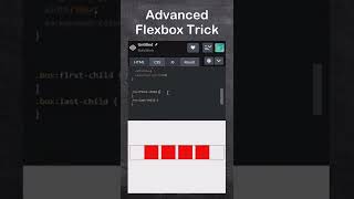 Advanced Flexbox Trick with CSS | CSS Daily Tips 🤩😎😁 #shorts