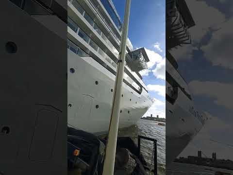 Silver Endeavour Ship at the middle of the Thames at Londons Greenwich, Cutty Sark.. 7th April 2024