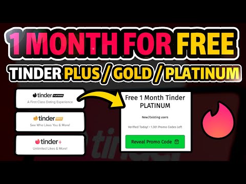 Free Tinder Gold Promo Code 2023 - 1 Month FREE Tinder Plus / Gold / Platinum!