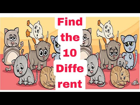 IQ Level Test 🧠👁️Find 10 Different in this video #quiz