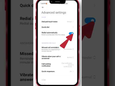 How to Enable Auto Redial on Any Phone 📞 | Auto Call Redial Setting #short