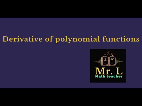 Derivatives of a polynomial