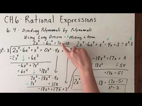 6.4 - Divide Polynomials (Missing Term) Using Long Division