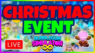 🔴LIVE | CHRISTMAS EVENT ADMIN ABUSE in BGSI - BGSI UPDATE! #BGSI #BubbleGumSim #roblox