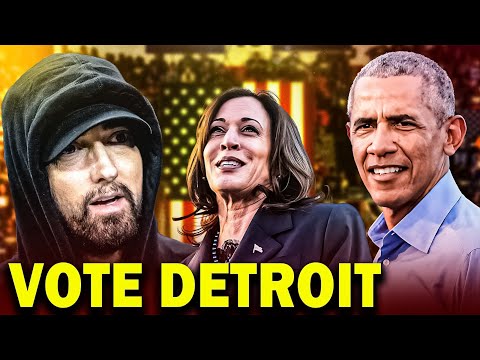 Eminem Welcomes Obama at Kamala Harris Rally | Obama Raps Love Yourself